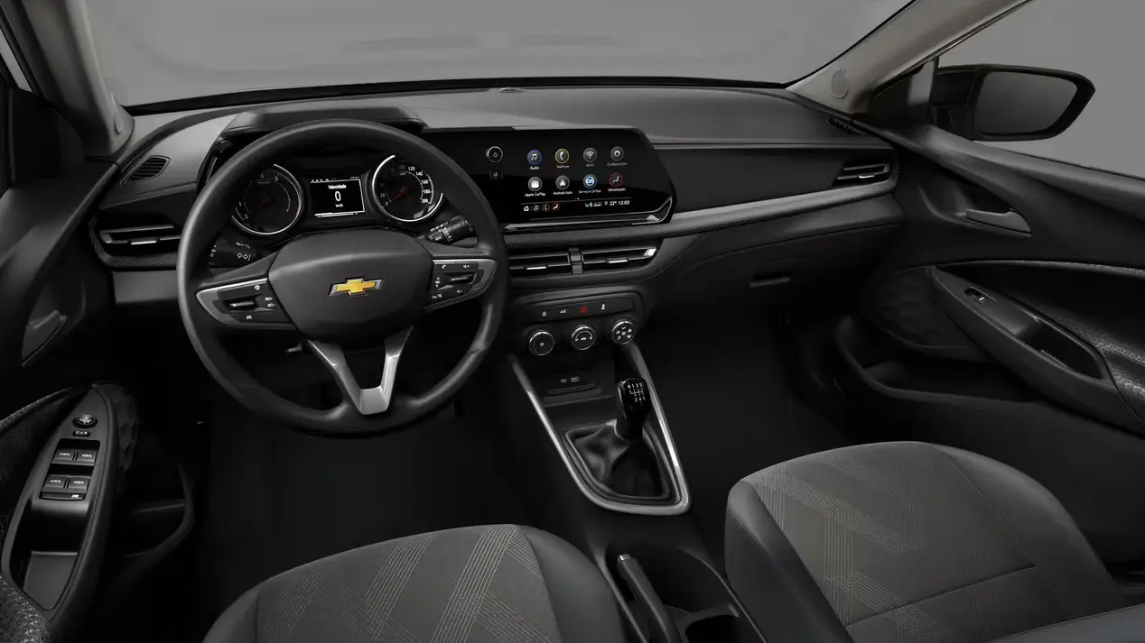 Interior do Chevrolet Onix 1.0 manual