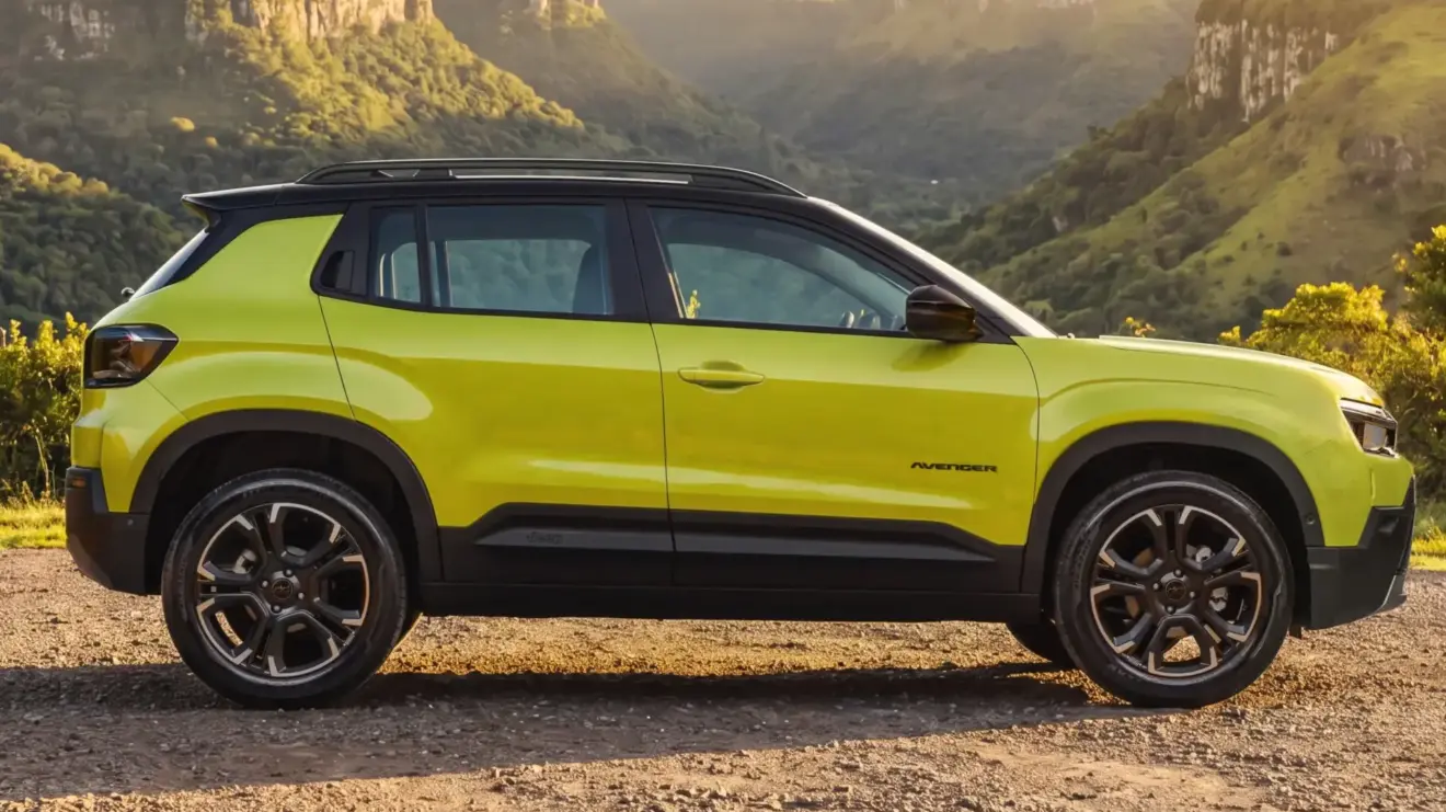 Jeep Avenger Limited na cor Verde Boreal estático
