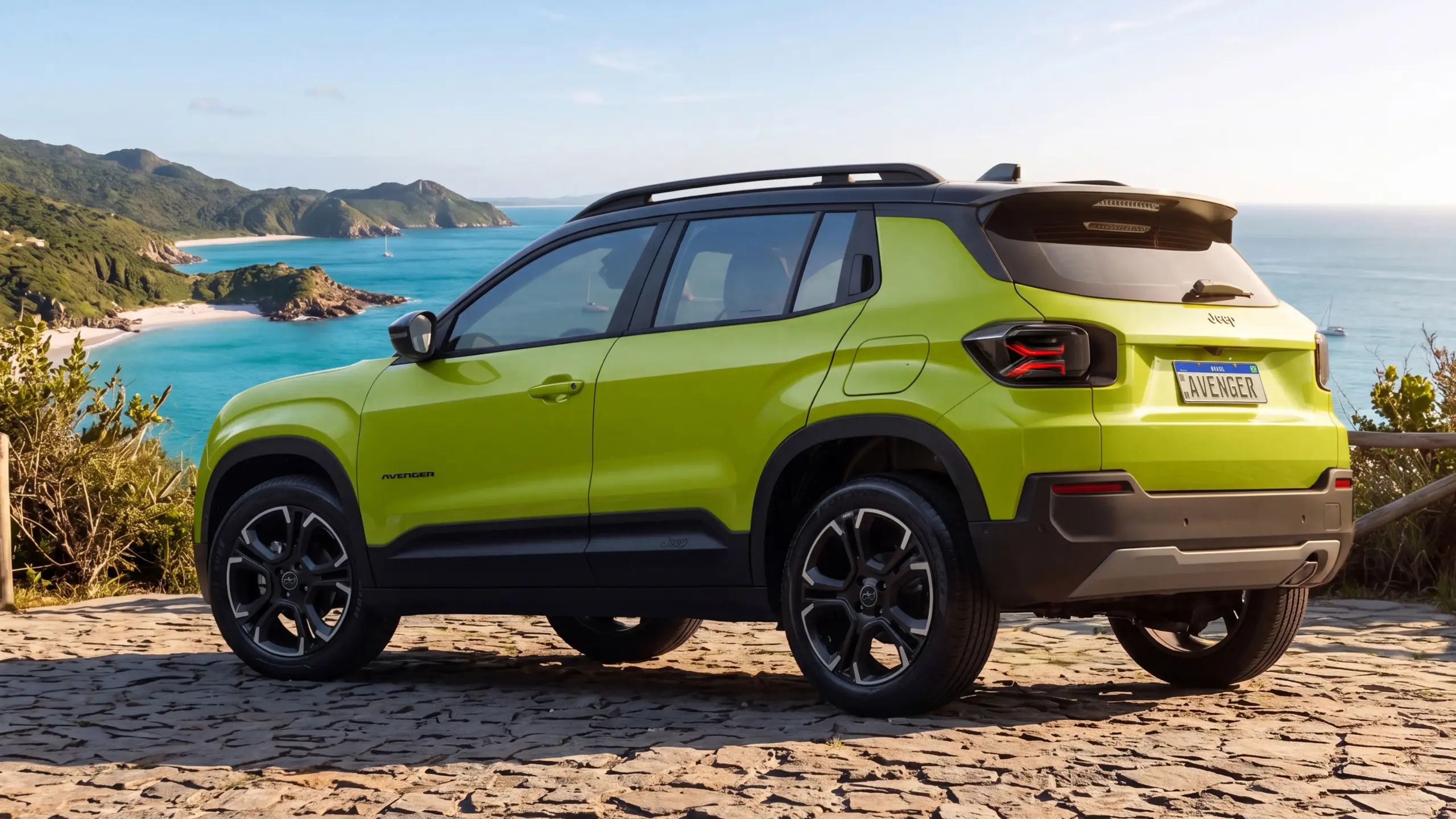 Jeep Avenger Limited na cor Verde Boreal estático