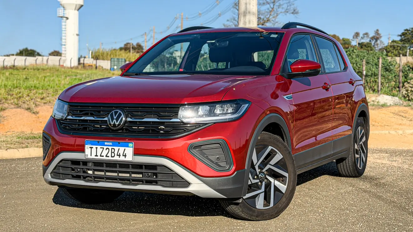 Volkswagen T-Cross Comfortiline Vermelho Sunset estático
