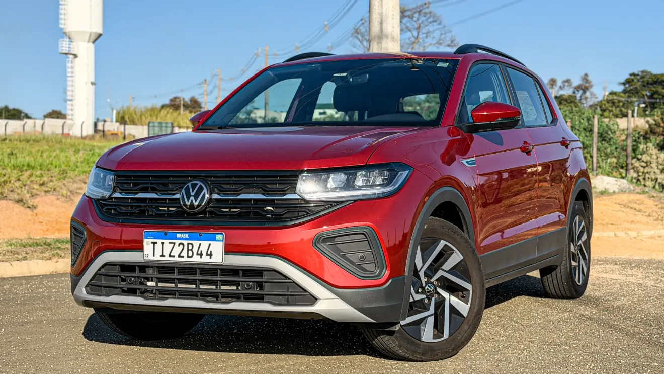 Volkswagen T-Cross Comfortiline Vermelho Sunset estático