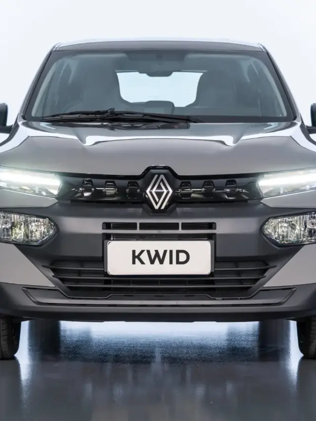 Renault Kwid 2027 prata de frente