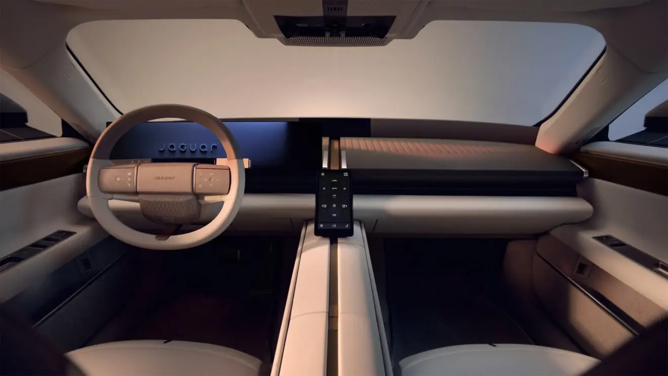 Jaguar Type 01 EV e seu interior minimalista e cabine
