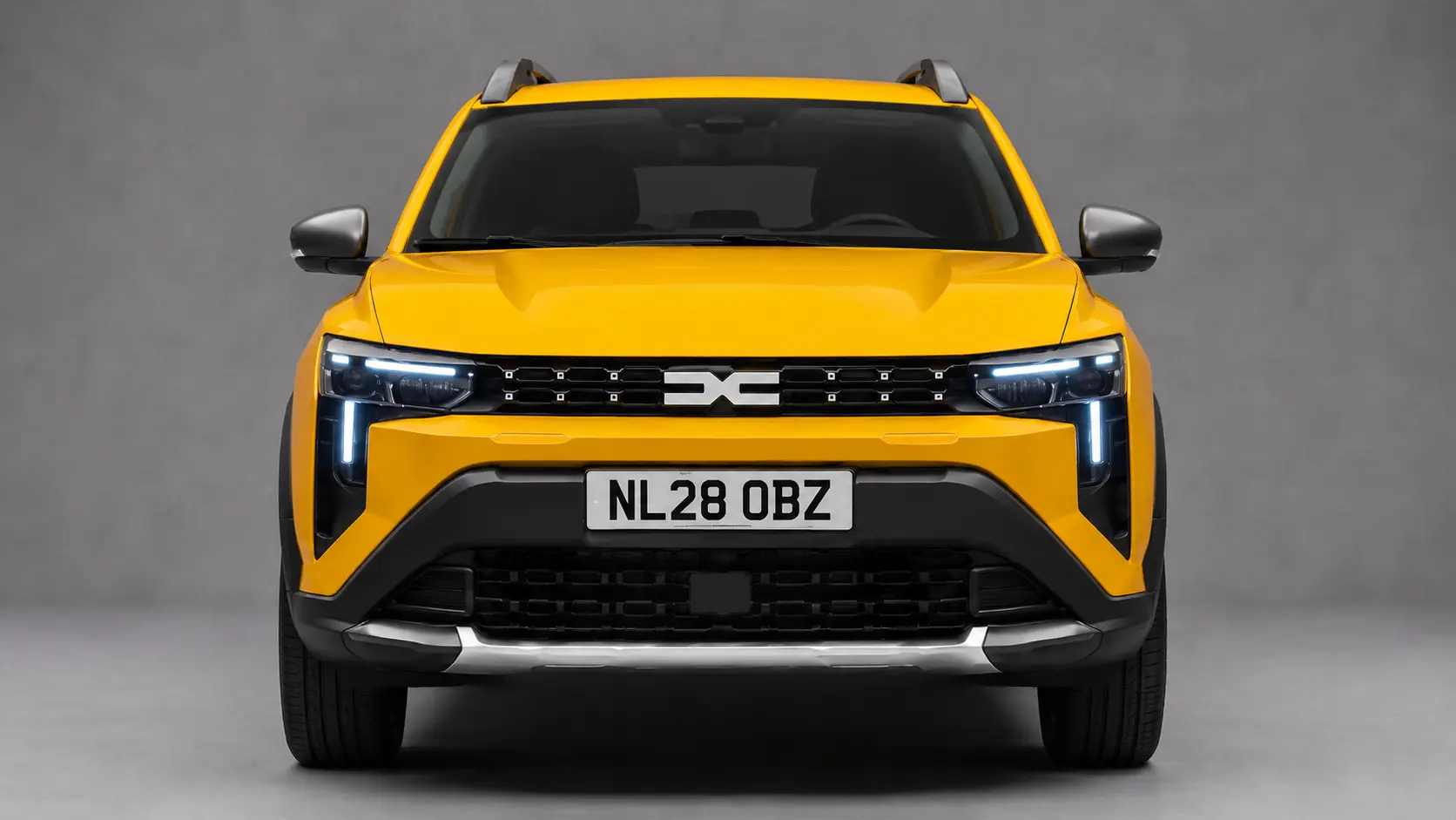 Projeção Dacia/Renault Sandero de nova geração amarelo