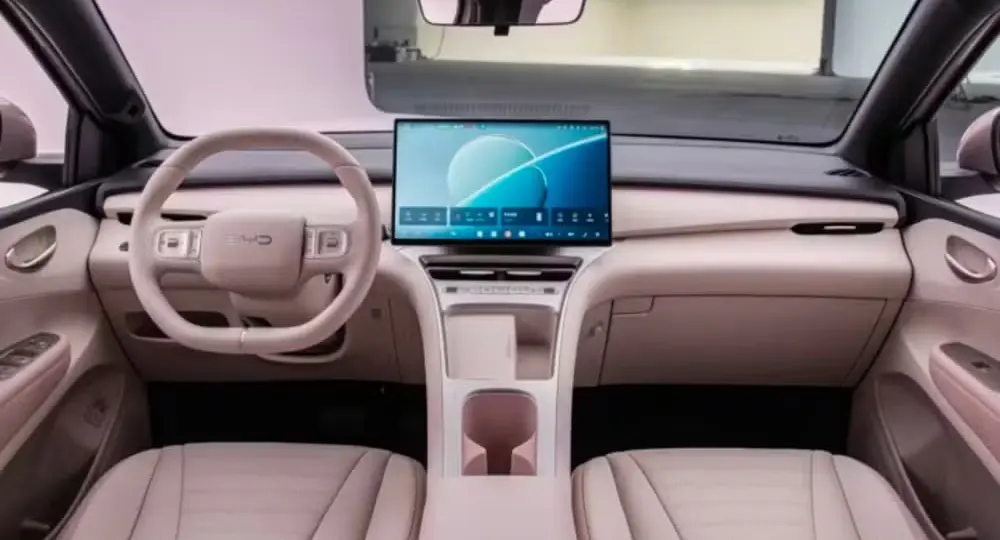 Painel da segunda geração do Novo BYD Dolphin Mini