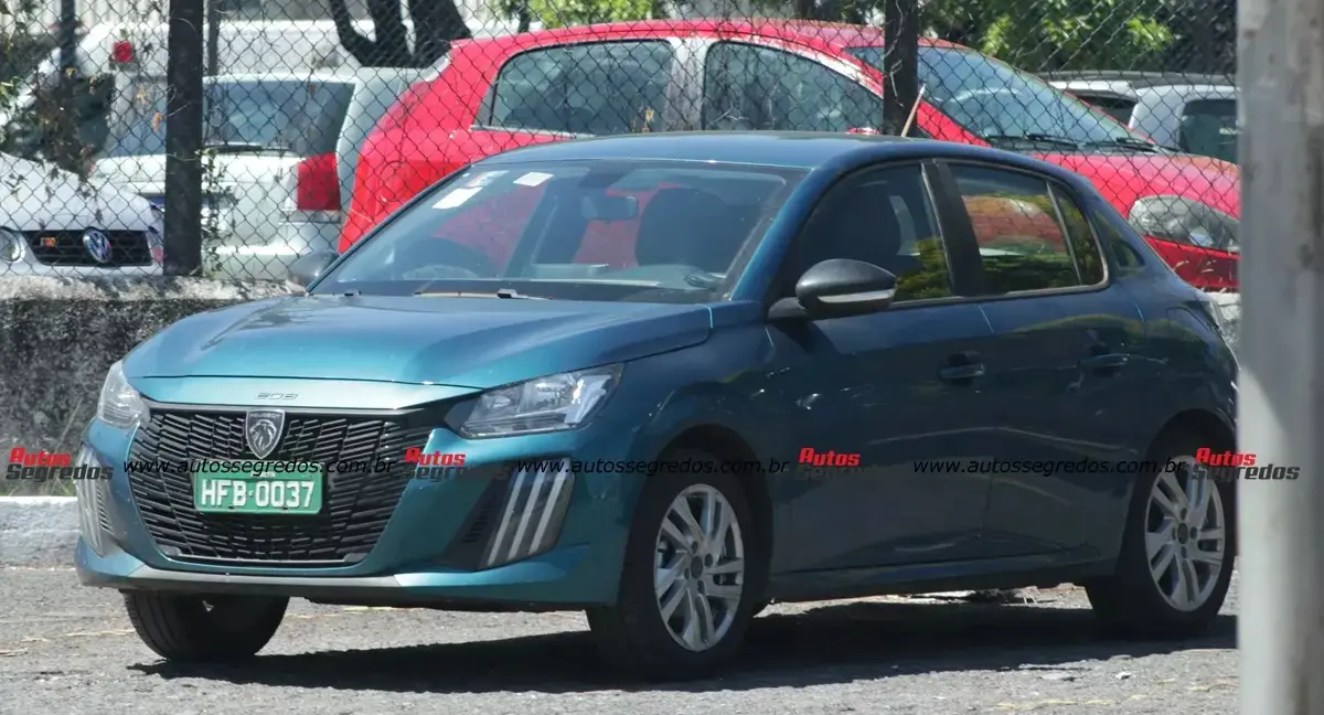 Peugeot 208 2027 azul de dianteira