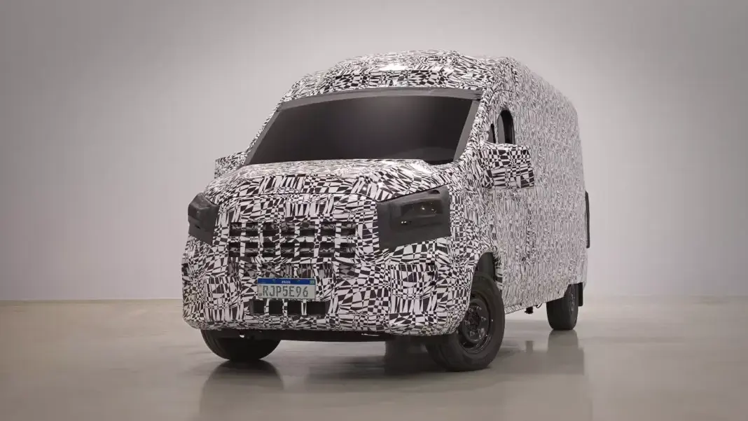 Van da Volkswagen com a SAIC para o Brasil camuflada