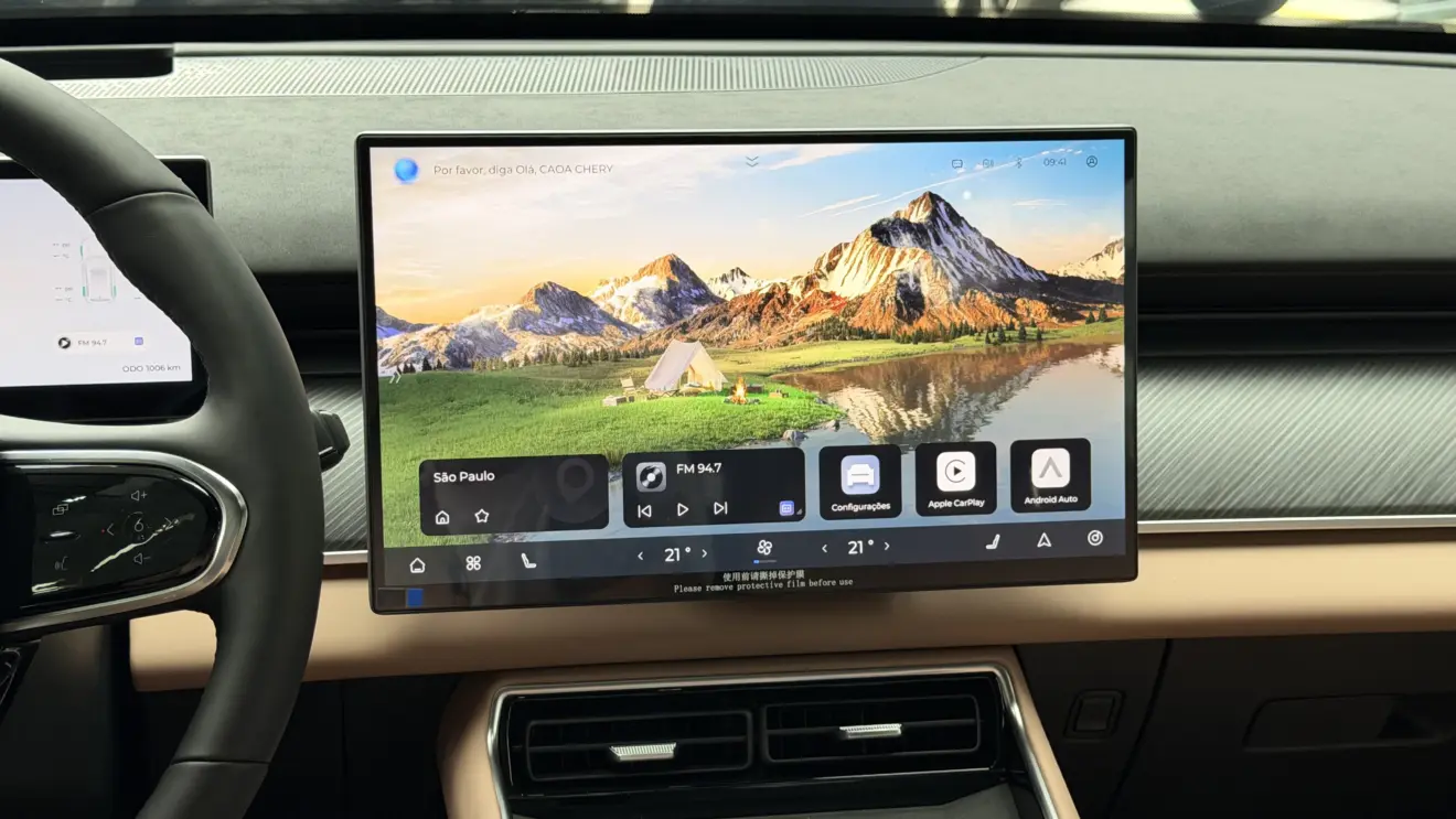 CAOA Chery Tiggo 9 interior da cabine