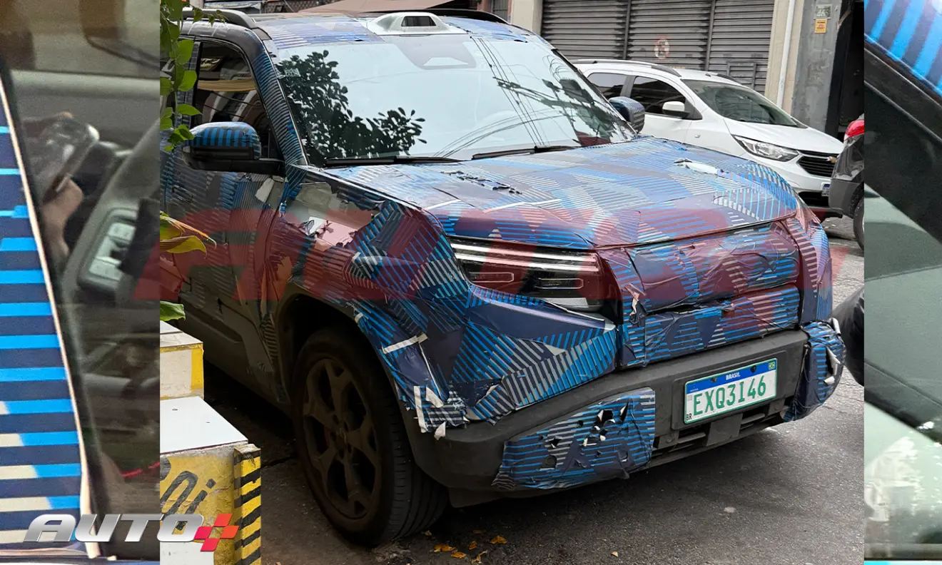 Denza B3 camuflado de frente estacionado no bairro do Bom Retiro (SP)