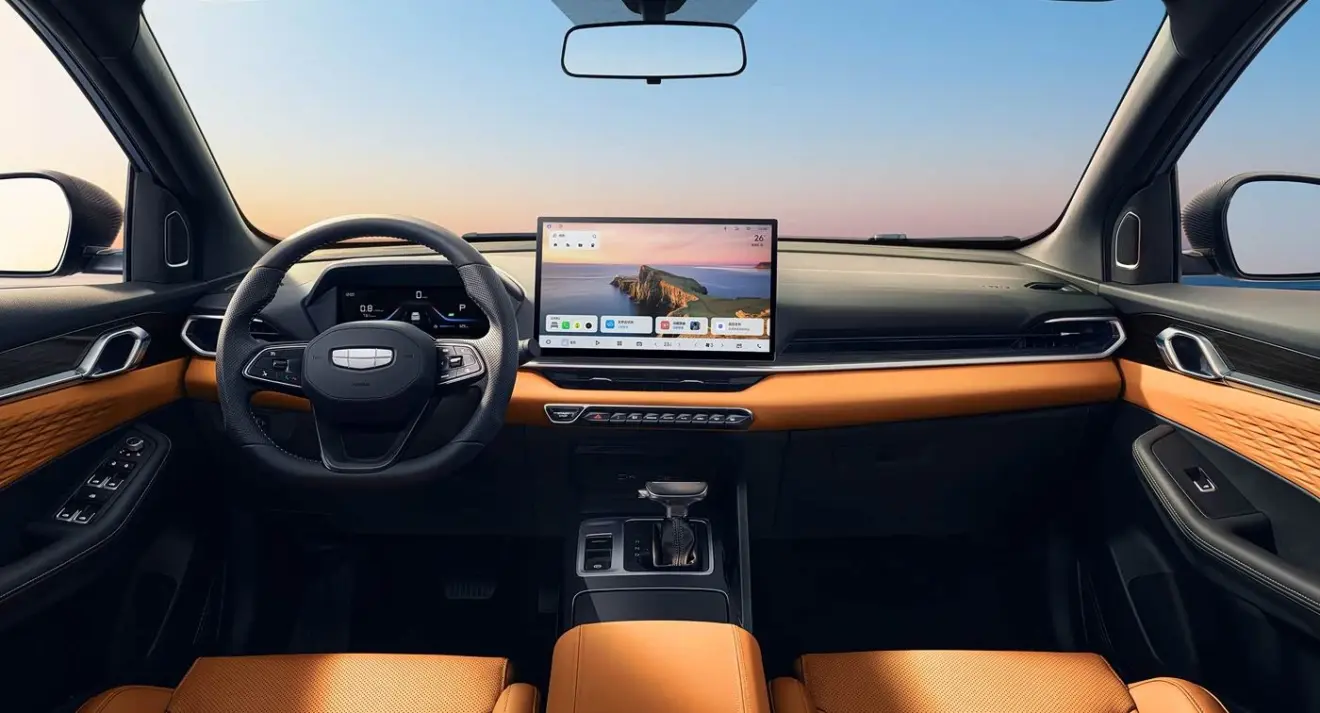 Interior do SUV Geely Binyue Super Edition 2027 