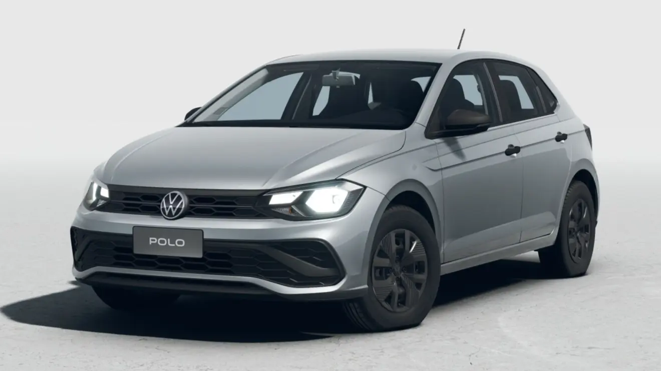 Volkswagen Polo Track 2027 prata de frente