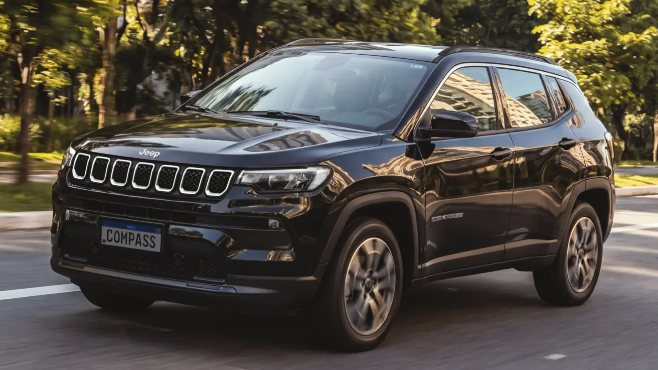 Jeep Compass Sport 2027 preto de frente