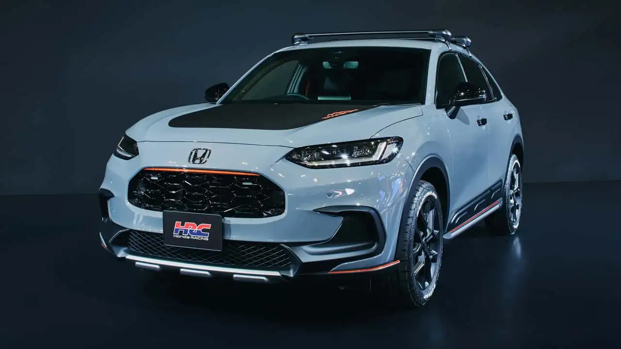 Honda ZR-V azul de frente