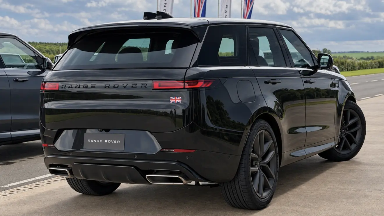 Range Rover Sport Dynamic preto estático na pista